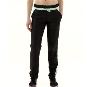 Lululemon Teal/Black Mid-Rise Straight Leg Bandit Track Pants Size 4